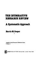 Cover of: The integrative research review: a systematic approach