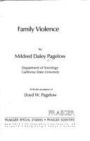 Cover of: Family violence by Mildred Daley Pagelow
