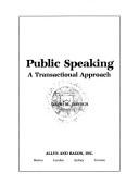 Cover of: Public speaking: a transactional approach