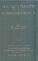 Cover of: The Party statutes of the Communist world