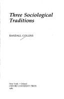 Cover of: Three sociological traditions