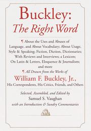 Cover of: Buckley, the right word