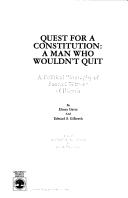 Quest for a constitution : a man who wouldn't quit : a political biography of Samuel Witwer of Illinois
