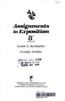 Cover of: Assignments in exposition