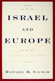 Cover of: Israel and Europe: an appraisal in history
