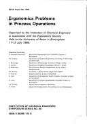 Ergonomics problems in process operations : [conference]