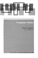 Computer ethics by Deborah G. Johnson
