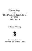 Cover of: Chronology of the People's Republic of China, 1970-1979