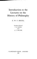 Einleitung in die Geschichte der Philosophie by Georg Wilhelm Friedrich Hegel