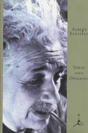 Cover of: Ideas and opinions by Albert Einstein
