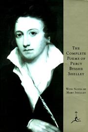 Cover of: The Complete Poems of Percy Bysshe Shelley