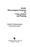 Cover of: BASIC microcomputer programs for urban analysis and planning