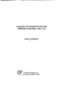 A balance of payments for the thirteen colonies, 1768-1772