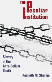 Cover of: The peculiar institution