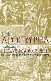 Cover of: The Apocrypha by by Edgar J. Goodspeed ; with an introduction by Moses Hadas.