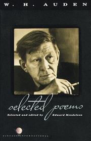 Cover of: W.H. Auden by W. H. Auden
