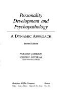 Personality development and psychopathology by Cameron, Norman