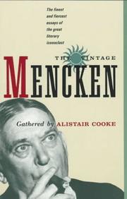 Cover of: The Vintage Mencken by H. L. Mencken