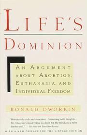 Cover of: Life's dominion by Ronald Dworkin, R. M. Dworkin