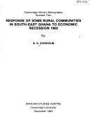 Response of some rural communities in South-East Ghana to economic recession 1982