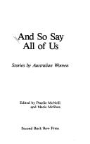 Cover of: And so say all of us: stories by Australian women