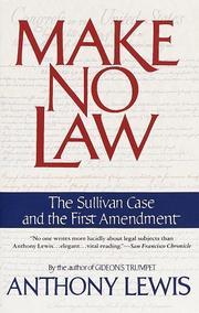 Make no law by Lewis, Anthony