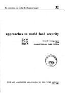 Cover of: Approaches to world food security |