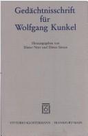 Cover of: Gedächtnisschrift für Wolfgang Kunkel