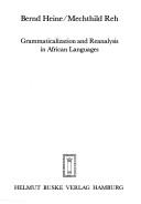 Cover of: Grammaticalization and reanalysis in african languages