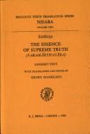 Cover of: The essence of supreme truth (Paramārthasāra): Sanskrit text