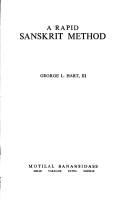 Cover of: A rapid Sanskrit method