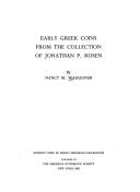 Early Greek coins from the collection of Jonathan P. Rosen by Nancy Waggoner