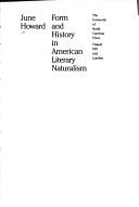 Cover of: Form and history in American literary naturalism