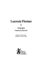 Cover of: Lucrezia Floriani by George Sand