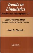 Howproverbs mean by Neal R. Norrick