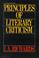 Cover of: Principles of literary criticism.