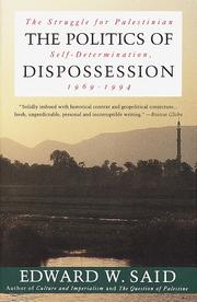 Cover of: The Politics of Dispossession by Edward W. Said