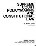 Cover of: Supreme Court policymaking and constitutional law