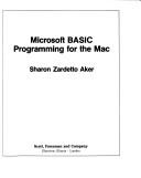 Cover of: Microsoft BASIC programming for the Mac