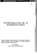 The ESRI research plan 1981-85 and background analysis