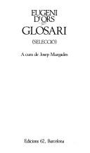 Cover of: Glosari: (selecció)