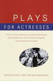 Cover of: Plays for actresses