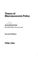 Theory of macroeconomic policy