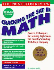 Cover of: Cracking the SAT II: Math Subject Tests, 1998 ED (Cracking the Sat II Math)
