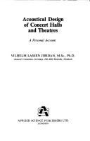 Cover of: Acoustical design of concert halls and theatres: a personal account