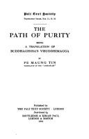 Cover of: The path of purity by Buddhaghosa.