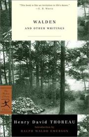 Cover of: Walden and other writings