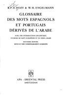 Cover of: Glossaire des mots espagnols et portugais dérivés de l'arabe