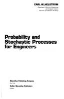 Probability and stochastic processes for engineers by Carl W. Helstrom