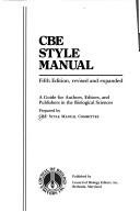 Cover of: CBE style manual